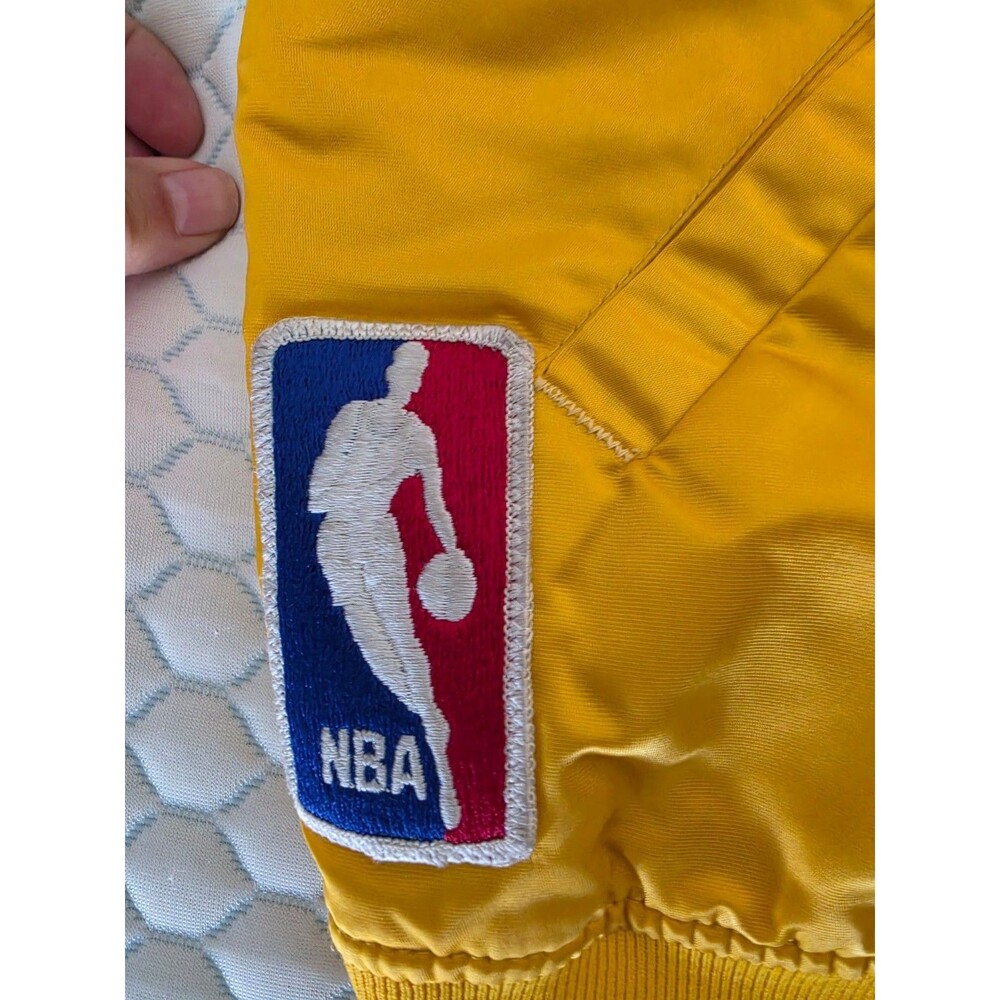 Vintage 90s Starter Los Angeles Lakers Satin Bomber Jacket M
